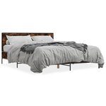 vidaXL Cadre de lit sans matelas chêne fumé 160x200 cm