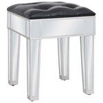 vidaXL Coiffeuse miroir avec tabouret MDF et verre