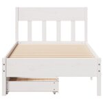vidaXL Cadre de lit sans matelas blanc 90x200 cm bois de pin massif