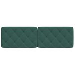 vidaXL Coussin de tête de lit vert foncé 160 cm velours