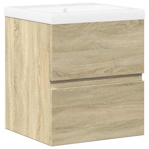 vidaXL Ensemble de meubles de salle de bain 2 Pièces chêne sonoma
