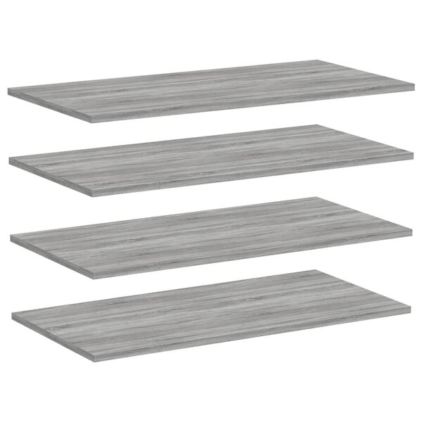 vidaXL Étagères murales 4 Pièces sonoma gris 80x40x1 5 cm bois ingénierie