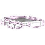 vidaXL Cadre de lit sans matelas blanc 150x200 cm bois de pin massif