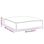 vidaXL Coussin Gris 60 x 60 x 12 cm Tissu Oxford