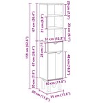vidaXL Armoire de salle de bain OTTA 35x30x159 cm bois massif de pin