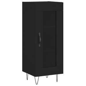 vidaXL Buffet Noir 34 5x34x90 cm Bois d'ingénierie