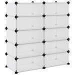 vidaXL Étagère à chaussures Transparent 84x32x88 5 cm PP