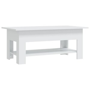 vidaXL Table basse blanc 102x55x42 cm bois d'ingénierie