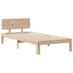 vidaXL Lit bibliothèque sans matelas 90x190 cm bois de pin massif