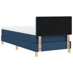 vidaXL Lit à ressorts avec matelas Bleu 90 x 190 cm tissu