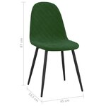 vidaXL Chaises à manger lot de 4 Vert foncé Velours