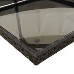 vidaXL Ensemble à manger de jardin coussins 7Pièces Noir Résine tressée