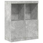 vidaXL Buffet gris béton 81x37x100 cm bois d'ingénierie