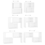 vidaXL Meuble TV Blanc brillant 104x30x52 cm Bois d'ingénierie