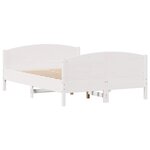 vidaXL Cadre de lit sans matelas blanc 140x200 cm bois de pin massif