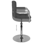 vidaXL Tabouret de bar Gris foncé Tissu