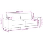 vidaXL Canapé à 3 places gris clair 180 cm tissu