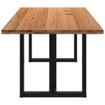 vidaXL Table à manger marron clair bois de chêne massif rectangulaire