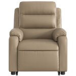 vidaXL Fauteuil inclinable électrique cappuccino similicuir