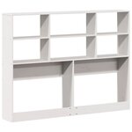 vidaXL Tête de lit avec rangement blanc 160 cm bois massif de pin