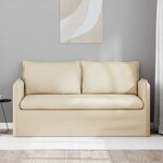 vidaXL Canapé Crème 156 x 82 x 85 cm tissu