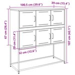 vidaXL Buffet noir 100 5x39x107 cm acier