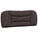 vidaXL Cadre de lit avec tête de lit Marron foncé 100x200 cm Tissu