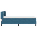 Lits à sommier tapissier vidaXL avec matelas Bleu foncé 90x190 cm Velours