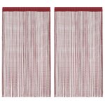 vidaXL Rideau en fils 2 Pièces 100 x 250 cm Bordeaux