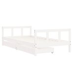 vidaXL Cadre de lit d'enfants tiroirs blanc 90x190 cm bois pin massif