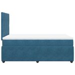 vidaXL Sommier à lattes de lit et matelas bleu 120x200 cm velours