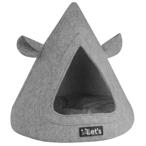 Let's Sleep Grotte pour animaux de compagnie TeePee Gris