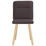 vidaXL Chaises à manger lot de 2 marron foncé tissu