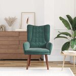 vidaXL fauteuil Vert foncé 63 x 67 x 94 cm Velours