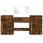 vidaXL Ensemble de coiffeuse 4 Pièces chêne fumé bois d'ingénierie