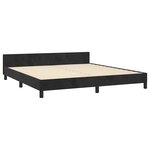 vidaXL Cadre de lit sans matelas noir 160x200 cm velours