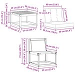 vidaXL Ensemble de canapés d'extérieur 8 pc Naturel et Beige