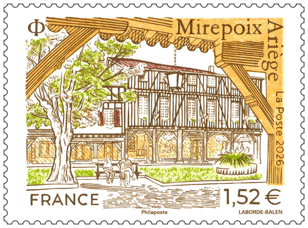 Timbre - Mirepoix - Ariège - Lettre Verte