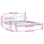 vidaXL Lit avec matelas blanc et noir 180x200 cm similicuir