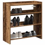 vidaXL Étagère à chaussures vieux bois 60x25x62 cm bois d'ingénierie