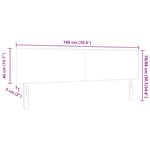 Tête de lit LED vidaXL Simple Design Vert Clair Gris 90 cm en Tissu Côtelé