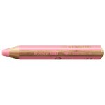 Crayon multi-talents woody 3en1  rond  rose pastel STABILO
