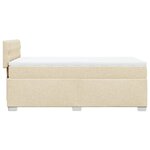 vidaXL Sommier à lattes de lit et matelas Crème 90x190 cm Tissu