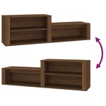 vidaXL Armoire à chaussures Chêne marron 150x35x45cm Bois d'ingénierie