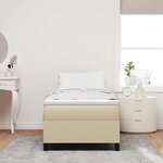 vidaXL Lit à ressorts avec matelas gris vert clair  80 x 200 cm  en velours côtelé.