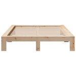 vidaXL Cadre de lit sans matelas 135x190 cm bois de pin massif