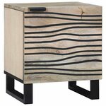 vidaXL Cabinet de chevet Blanc et Noir 40 x 33 x 46 cm