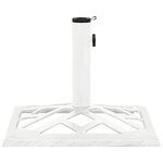 vidaXL Socle de parasol Blanc 44x44x31 cm Fonte