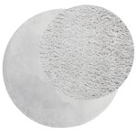 vidaXL Tapis HUARTE à poils courts doux et lavable gris Ø 120 cm