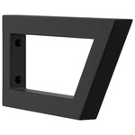 vidaXL Supports d'étagères pour lavabo 2 Pièces noir trapèze acier